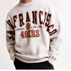 ISO ‼️Abercrombie San Francisco 49ers Gray Sweatshirt